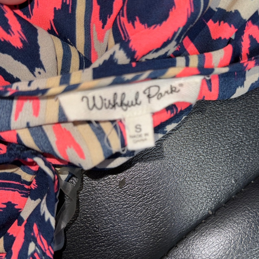 Wishful Park Geometric Blouse - Pink and Navy - Picture 2 of 4